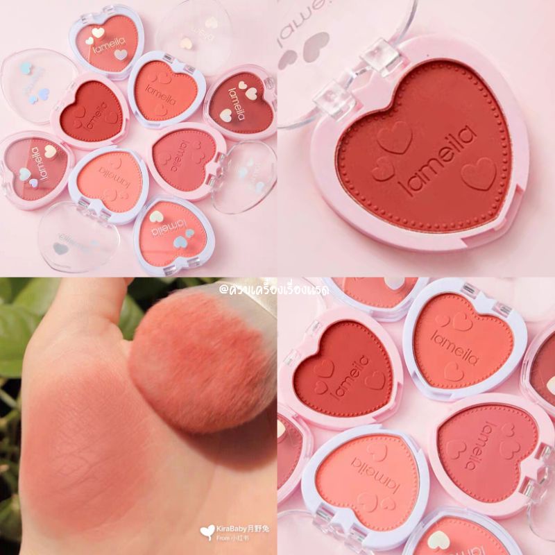 พร้อ​มส่ง​/แท้​ บลัชออน Lameila​ Blusher เนื้อแมท เนื้อชิ​มเมอร์​ โทนส้ม โทนชมพู​ โืทนอิฐ เนื้อฝุ่น กัน​เหงื่อ​ ติดทน