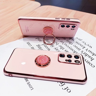 เคส Samsung Galaxy A8 Plus A6+ A8+ A8 A7 A6 J8 2018 S10 ชุบ นุ่ม แหวนนิ้ว ที่ยึด เคสโทรศัพท์