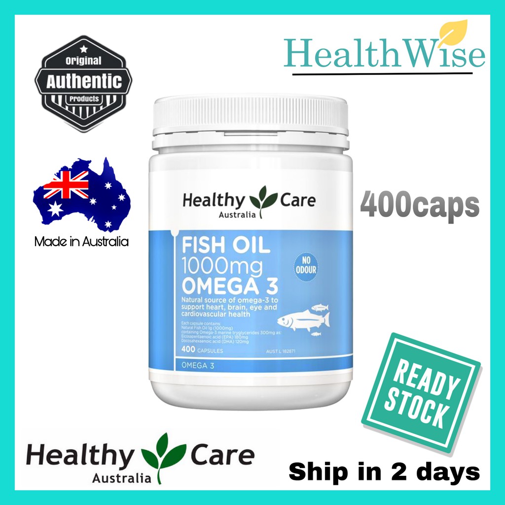 Healthy Care Fish Oil 1000มก. 400 แคปซูล 3 EPA DHA