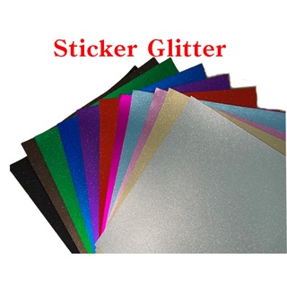 สติ๊กเกอร์กลิตเตอร์,สติ๊กเกอร์กากเพชร,Sticker Glitter สติ๊กเกอร์ตกแต่งทั่วไป กันน้้ำ แบบแผ่น ขนาด 30.5cmx30.5cm