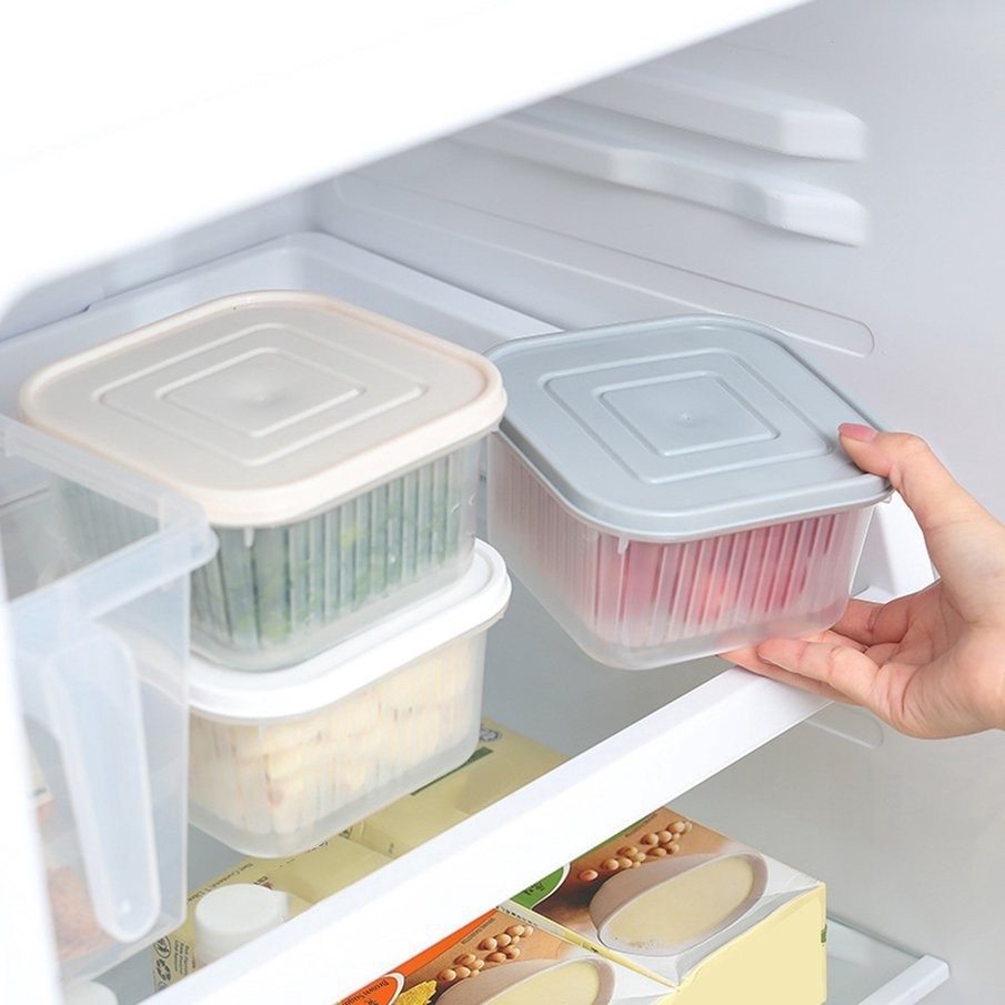 Miki Shop กล่องใส่อาหารทรงสี่เหลี่ยมขนาดพกพา