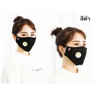 หน้ากาก หน้ากากกรองฝุ่น PM 2.5 สำหรับผู้ใหญ่ (พร้อมแผ่นกรอง 2 ชิ้น)