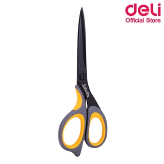 Deli 77757 Soft-touch Scissors กรรไกรสแตนเลส ขนาด 210 mm (8 1/4 นิ้ว) กรรไกร กรรไกรอเนกประสงค์ อุปกรณ์สำหรับตัด office