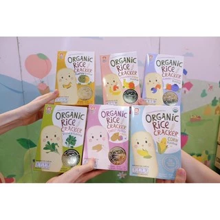 🔥Apple Monkey Organic Rice Cracker แครกเกอร์ข้าวหอมมะลิ ผัก ผลไม้ ออร์แกนิก มีฮาลาล