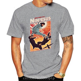 เสื้อยืด พิมพ์ลายตัวอักษร Ninjesus 3D Ninja s Jesus สีดํา สไตล์คลาสสิก สําหรับผู้ชาย OKeobc40KGpjgg25S-5XL