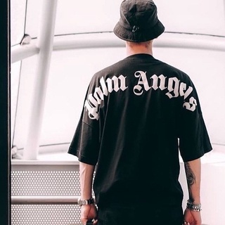 เสื้อยืดผู้ชายโอเวอร์ไซส์ palm angels รุ่นขายดี เสื้อมินิมอล hot sale เสื้ออปป้า เกาหลี