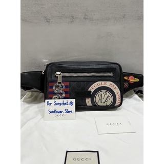 (RARE)Gucci Supreme belt bag (สีดำ)