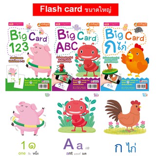 Big Card 123 ABC ก ไก่ บิ๊ก การ์ด flash card แฟลช การ์ด ขนาด ใหญ่ หัด อ่าน ไทย เด็ก MIS book