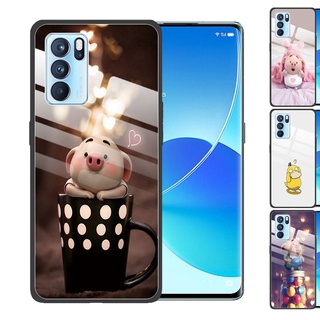 OPPO Reno 5 Pro 3 4 4G 10X Zoom Reno2 Z F F11 Pro F9 Reno6Z 5G Pig fart Tempered Glass Cover Anti-Scratch Phone Case