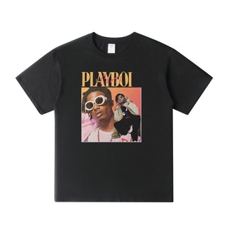 เสื้อยืดผู้ เสื้อยืด พิมพ์ลาย Playboi Carti สีดํา คุณภาพดี สําหรับผู้ชาย S-5XL