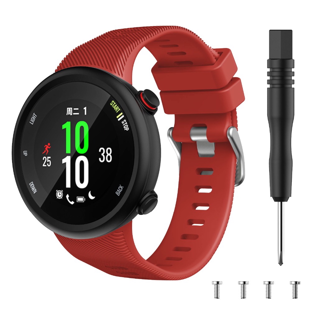สายนาฬิกาข้อมือ เนื้อซิลิโคน สำหรับ Garmin Forerunner 45 45s