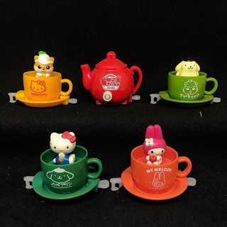 SALE‼️ กาชาปอง ซานริโอ Sanrio  Parade Tea Cup Car  Gashapon / Capsule Toy (Set of 5)