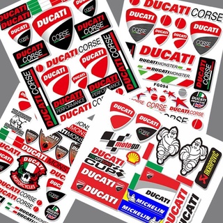 Suitable for DUCATI modified motorcycle stickers waterproof reflective helmet stickers 1199 1299 899 V2 Monster696 821 797 659 Panigale V4 Diavel1260 StreetFighter 848 1098 Scrambler800 supersport Hypermotard 950 Multistrada 1200 body stickers