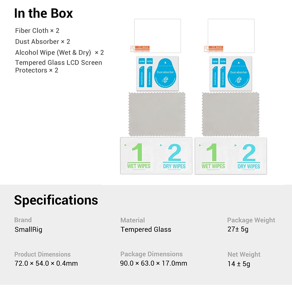 📌ส่งจากไทย📦 ฟิล์มหน้าจอ Canon EOS R6 (แพ็ค2ชิ้น) SmallRig ฟิล์มกันรอย Screen Protector 3675 - รูปที่ 7