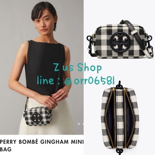 พรีฯTORY BURCH PERRY BOMBE GINGHAM MINI BAG.