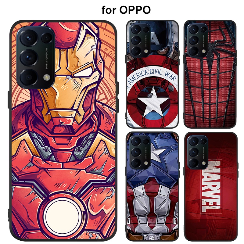 เคส OPPO Reno 8 8Z 4 5 6 7 6Z 7Z Z PRO 5G โทรศัพท์มือถือแบบนิ่ม ผิวด้าน ลายไอรอนแมน สําหรับ