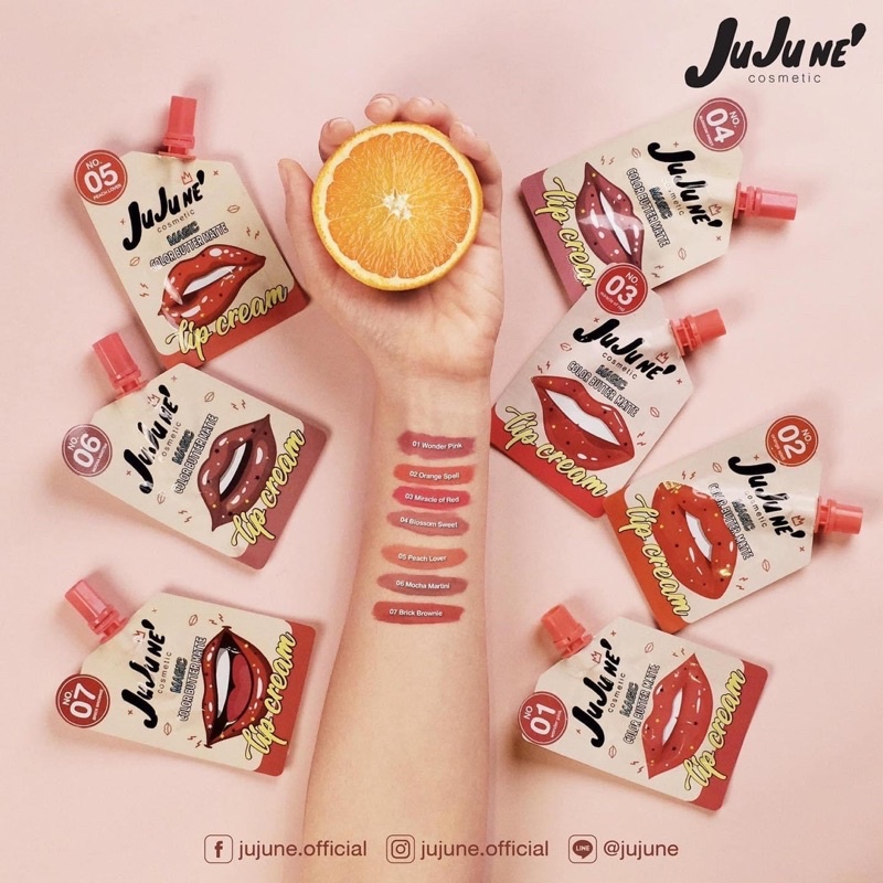 ลิปซองจูจูเน่ 3in1 ทาได้ตาแก้มปาก Jujune ลดราคาพิเศษ! (แบบซอง)