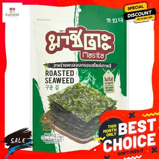 มาชิตะสาหร่ายอบ รสออริจินัล 15กรัม MASITA ROASTED KOREAN STYLE ORIGINAL 15G