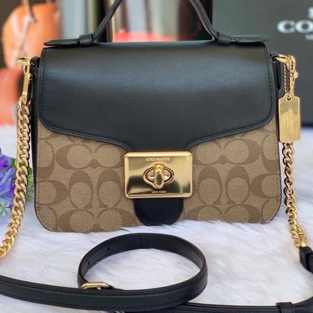 COACH CASSIDY TOP HANDLE CROSSBODY IN SIGNATURE CANVAS (COACH