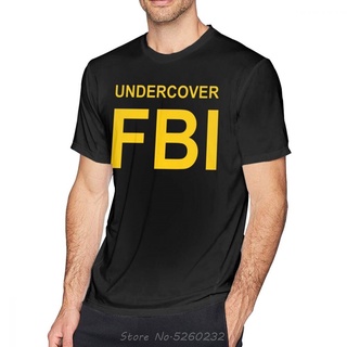 เสื้อยืดเข้ารูป เสื้อชั้นในเสื้อชั้นใน FBI เสื้อยืดสนุกคลาสสิกเสื้อยืดผู้ชายกราฟิกแขนสั้นผ้าฝ้าย Tshirt Streetwear