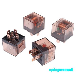 [springevenwell] รีเลย์ควบคุมรถยนต์ กันน้ํา 12 24V 100A 4 5Pin SPDT