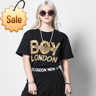 (ล้างสินค้าคงคลัง)BOY LONDON 2020 Summer The New Big Eagle Print Casual Loose Couple T-shirt