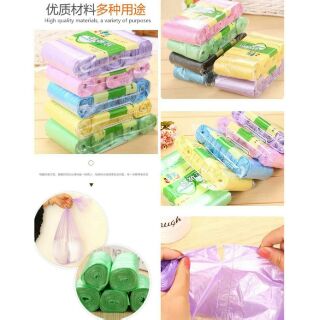 ถุงขยะ 100 ใบ #คละสี