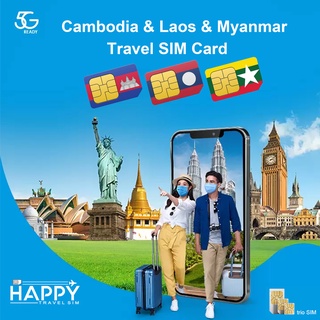 กัมพูชา, ลาว, ซิมการ์ดท่องเที่ยวพม่า,Cambodia,Laos,Myanmar Travel Sim Card