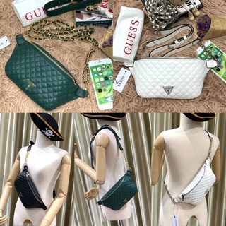 ฟรีถุงผ้า! GUESS QUILTED BELT BAG (อะไหล่ทอง)