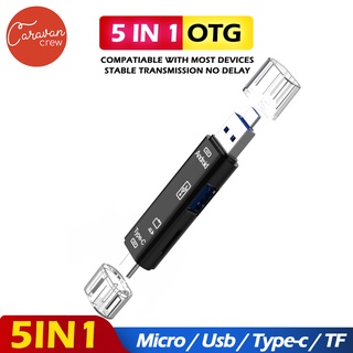 5 in 1 OTG Card Reader USB 2.0 Micro TF SD Type-C Adapter Cardreader Caravan Crew