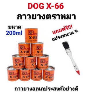 กาวยาง กาวยางอเนกประสงค์ DOG X-66 ตราหมา 200ml กาวยางตราหมา กาวติดรองเท้า กาวซ่อมกระเป๋า กาวติดพีวีซี กาวเหลือง