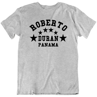 คอลูกเรือเสื้อยืด ผ้าฝ้าย 100% พิมพ์ลาย Panama Roberto Duran legend boxer champion เหมาะกับใส่ทุกวัน สําหรับผู้ชายS-5XL