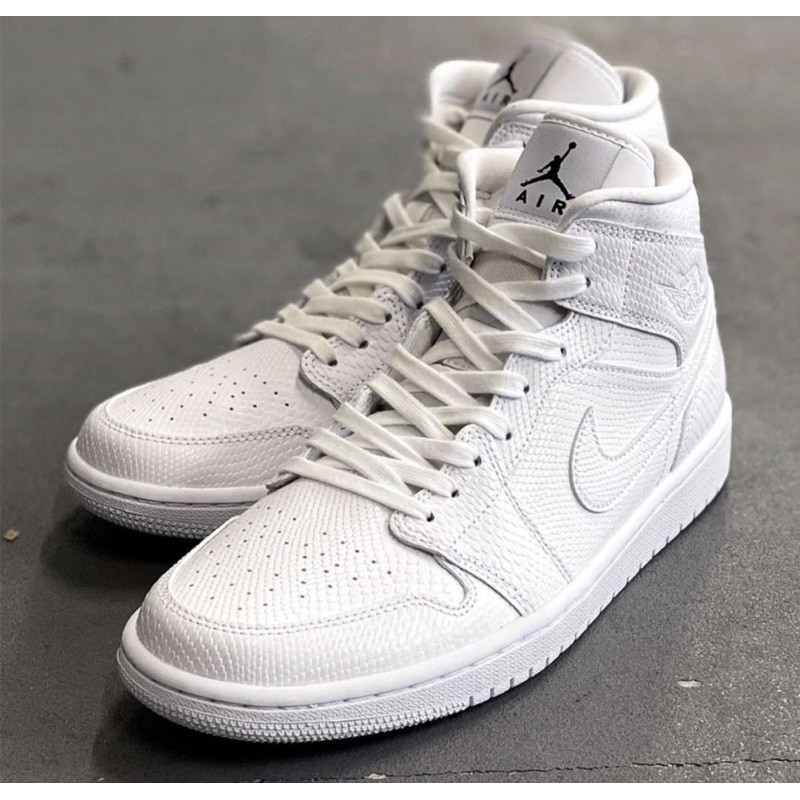 jordan 1 mid white snakeskin