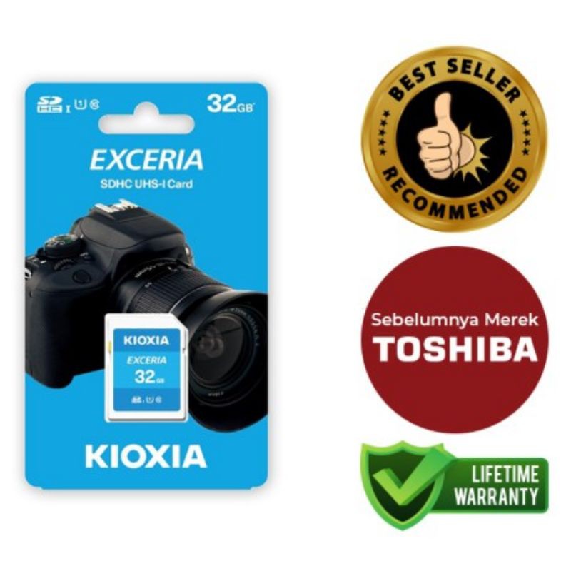 การ์ดหน่วยความจํา SD SDHC Exceria Kioxia ex Toshiba Original การรับประกันอย่างเป็นทางการ