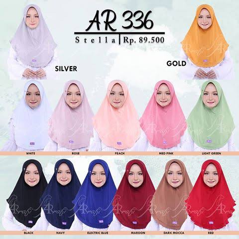 ฮิญาบ ARRAFI AR 336 / HIJAB MUSLIMAH / HIJAB SYAR'I / HIJAB แบบเรียบ / สวย