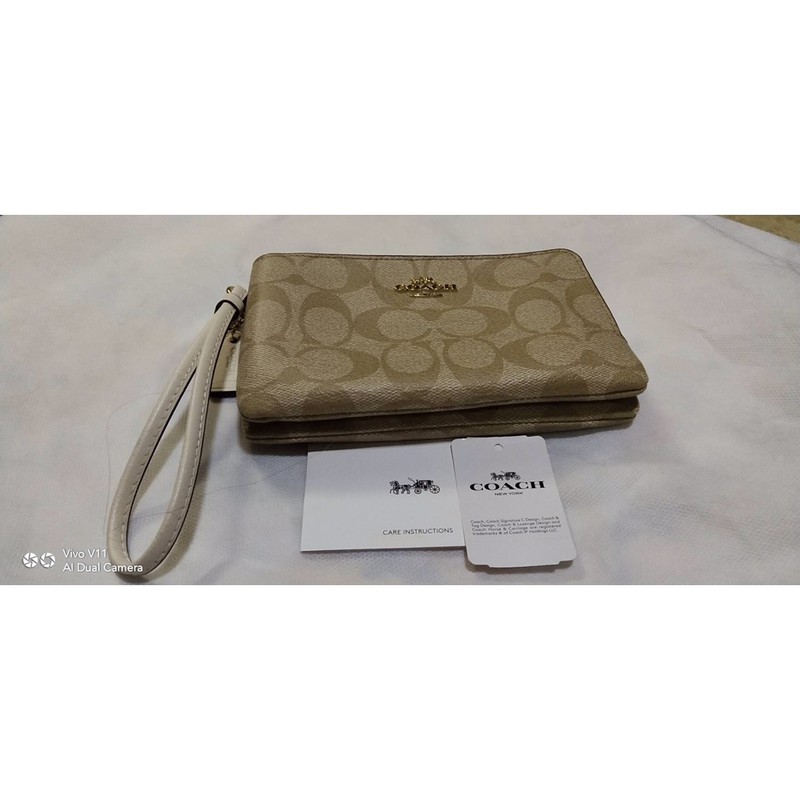 กระเป๋าสตางค์ Coach 2 ซิป size S แท้