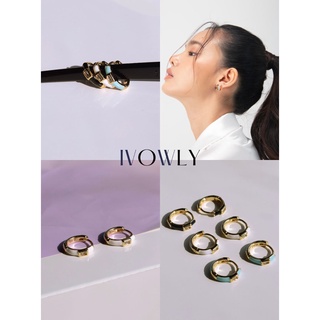 ต่างหู ivowly-Bubble gum earring ต่างหูห่วงเคลือบสีนํ้ามัน  (กรอกโค้ด: HECVR ลด 45.-)