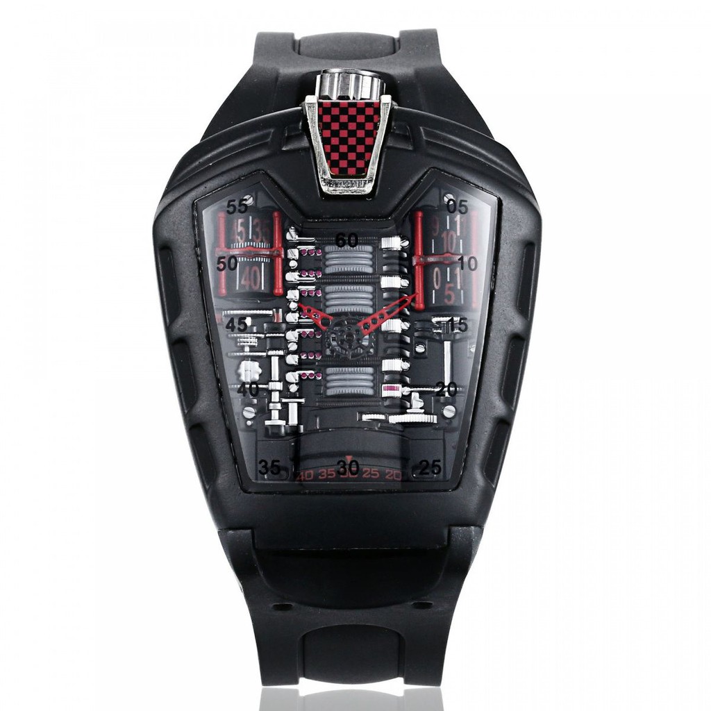 ۩✴✳บุคลิกภาพ Ferrari sports car concept watch racing เครื่องยนต์ช่อง 6 สูบผู้ชายนาฬิกาสร้างสรรค์นาฬิกาแฟชั่นนาฬิกา