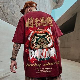 เสื้อยืดแขนครึ่ง ทรงหลวม สไตล์ชนเผ่า แฟชั่นฤดูร้อน สําหรับผู้ชาย และนักเรียน