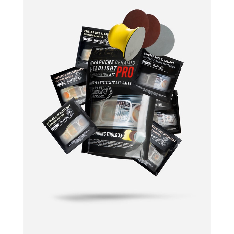 Adam's Graphene Ceramic Headlight Restoration Kit (Pro) ชุดอดัมส์กราฟีน Kit (Pro) สำหรับทำความสะอาดแ