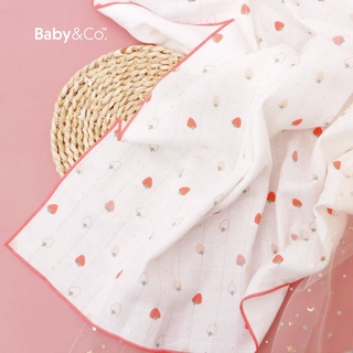 Baby &amp; Co. (New Collection) Swaddle Cloth ผ้าห่อตัวมัสลินคอตตอนขนาด 47"  บรรจุ 1 ชิ้น