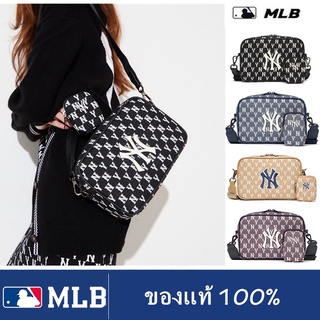 🚚กระเป๋าสะพายข้างMLB JACQUARD MONOGRAM CROSS BAG NEW YORK YANKEES/ ส่งฟรีทั่วประเทศ/