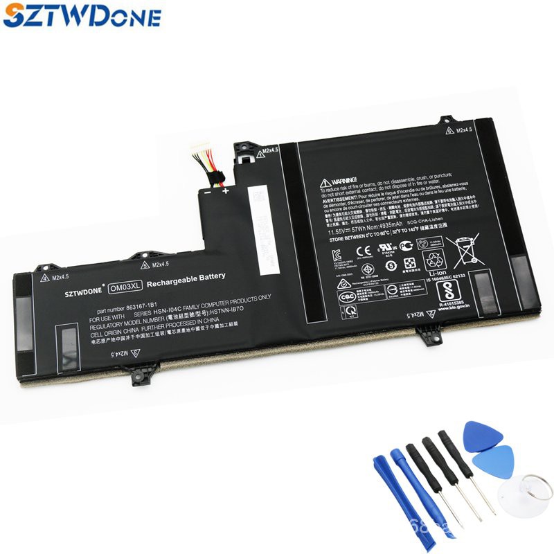 ❤SZTWDONE OM03XL Laptop Battery For HP EliteBook X360 1030 G2 HSN-I04C HSTNN-IB7O 863167-1B1 863280-