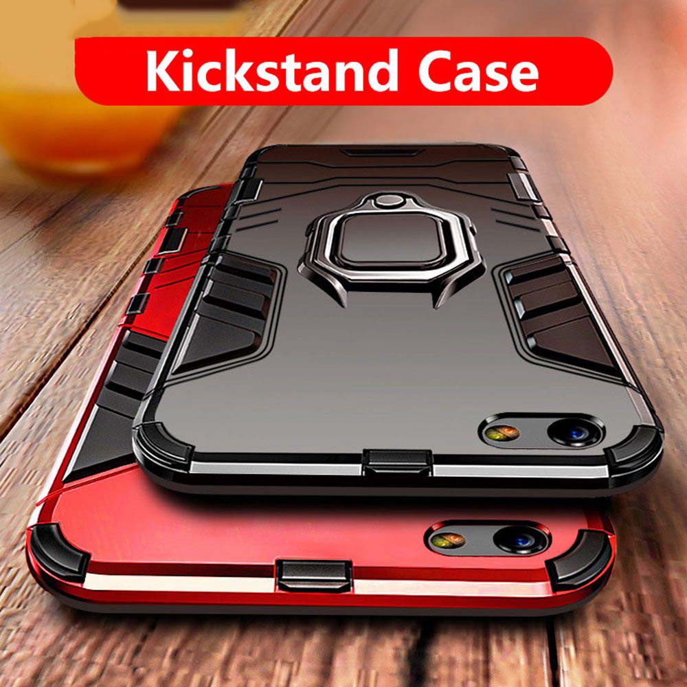 OPPO R17 R15 Pro R9S R11 R11s Plus A5S A12 A15 A16 A17 A58 A78 กันกระแทก Hybrid เกราะทนทานแม่เหล็กรถ