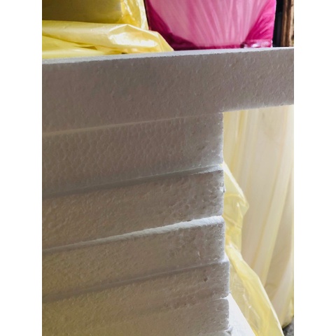 โฟมแผ่น หนา 1 นิ้ว EPS Foam เกรดลามไฟ (P Grade) โฟมเครื่องเขียน ขนาด 60 x 120cm  (หนาแน่น 0.65 ปอนด์