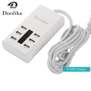 Doolike แท้ แท่นชาร์จอุปกรณ์มือถือ USB Adapter 8 port