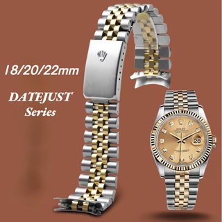 สายนาฬิกาข้อมือ สเตนเลส โลหะ 18 มม. 20 มม. 22 มม. สําหรับ Rolex DATEJUST Series