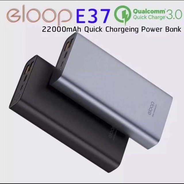 PowerBank 22000mAh eloop E-37 รองรับQuick Charge 3.0 ของแท้100%