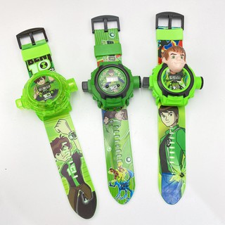 นาฬิกาเด็ก ฉายภาพได้ เปลี่ยนภาพได้ เบนเทน BEN10 มีเสียงดนตรี มีไฟวิ่ง