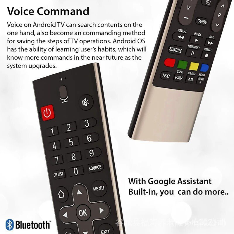 Chuangwei Cool Card Voice Android สมาร์ททีวีรีโมทคอนโทรล 58G2A G6 E6D E3 S5G สุทธิบิน Google Play HS